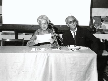 Venice, Italy, 1956, Peggy Guggenheim  and Mario Deluigi