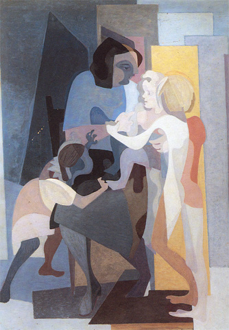 La famiglia (1939 ca. ) Tempera grassa su tavola cm 121 x 87
