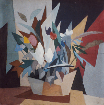 Vaso con fiori (1936-39) Oil on wood cm 45,5 x 37