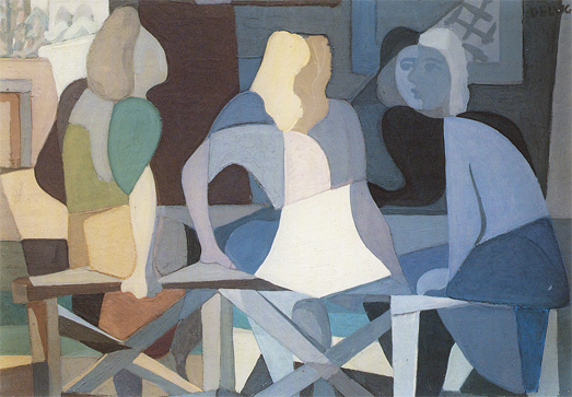 Donne al traghetto (1937 ca. ) Tempera su tavola cm 95 x 110