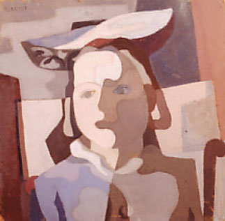 Ritratto della figlia (1940) Tempera su cartone cm 33 x 33